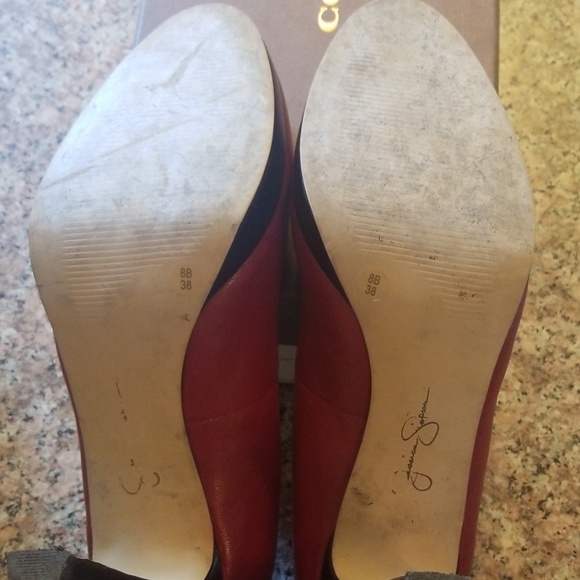 Jessica Simpson red heels size 8 - Picture 4 of 4
